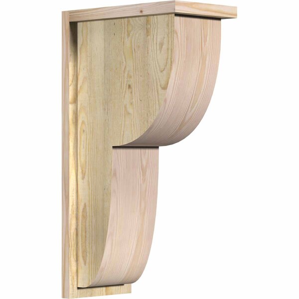 Ekena Millwork Crestline Rough Sawn Corbel w/Backplate, Douglas Fir, 8"W x 14"D x 26"H COR08X14X26CRE01RDF - main